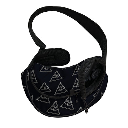 Masonic Eye Pattern Print Pet Sling Carrier