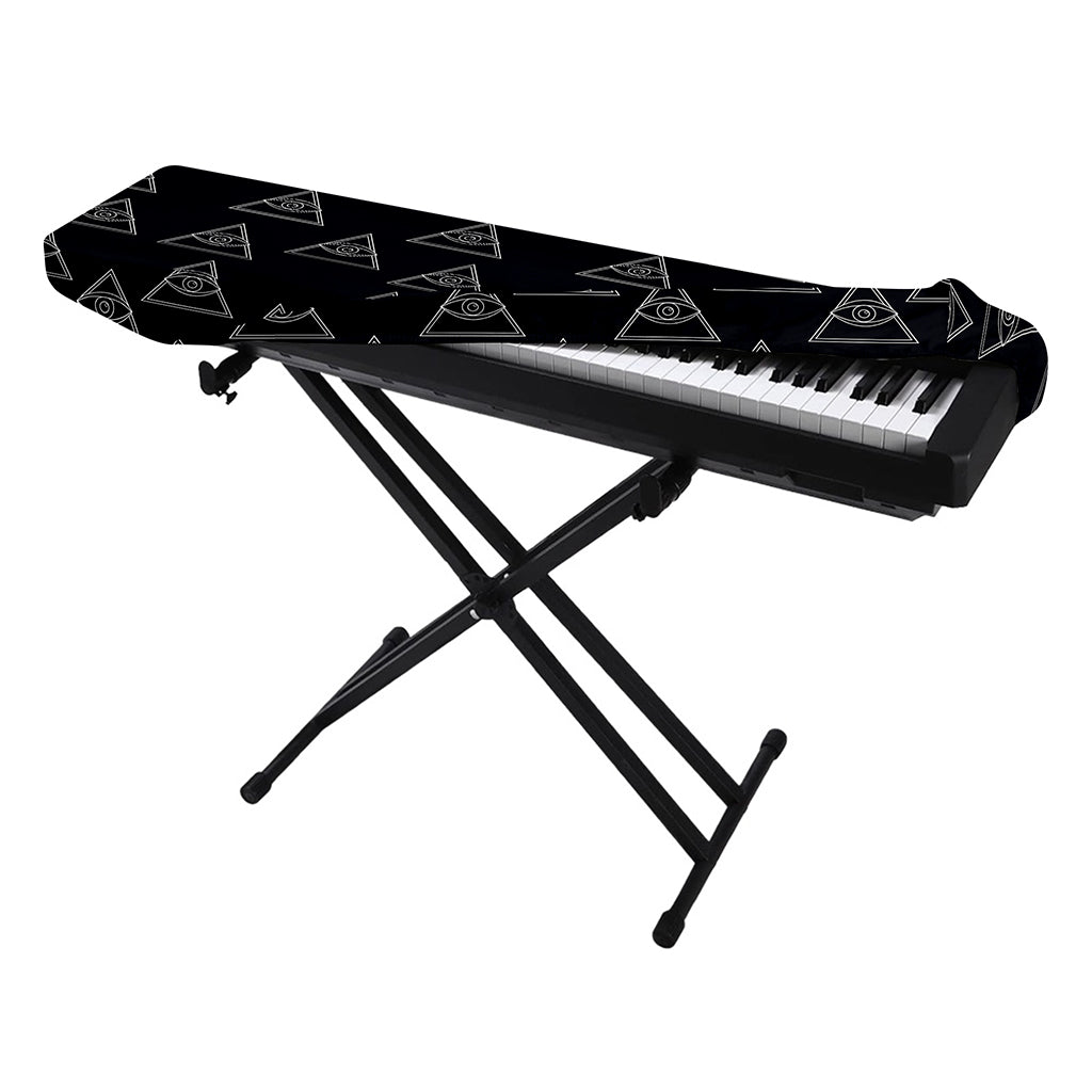 Masonic Eye Pattern Print Piano Keyboard Cover