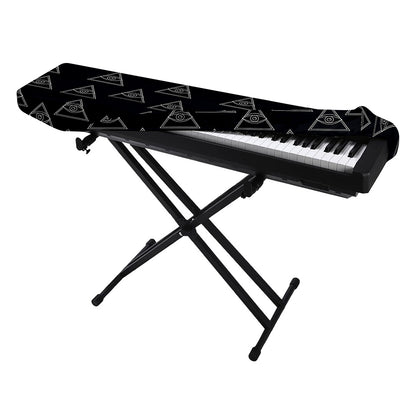 Masonic Eye Pattern Print Piano Keyboard Cover
