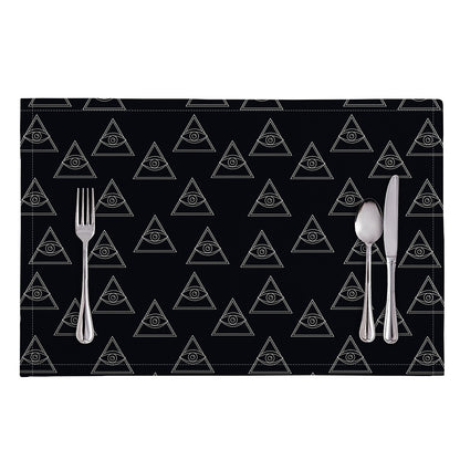 Masonic Eye Pattern Print Placemat