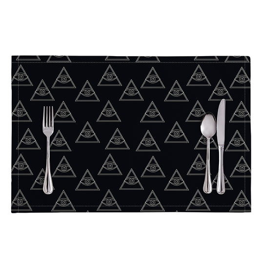 Masonic Eye Pattern Print Placemat
