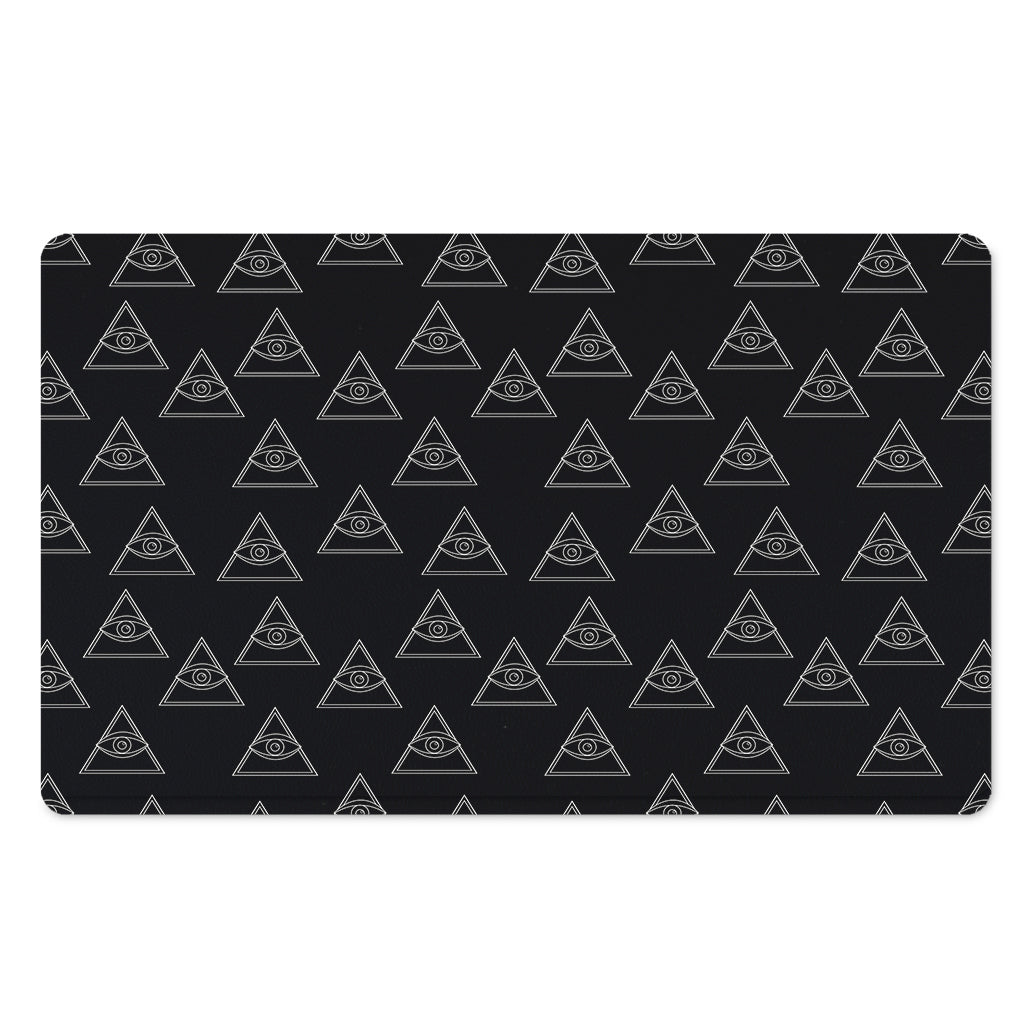 Masonic Eye Pattern Print Polyester Doormat
