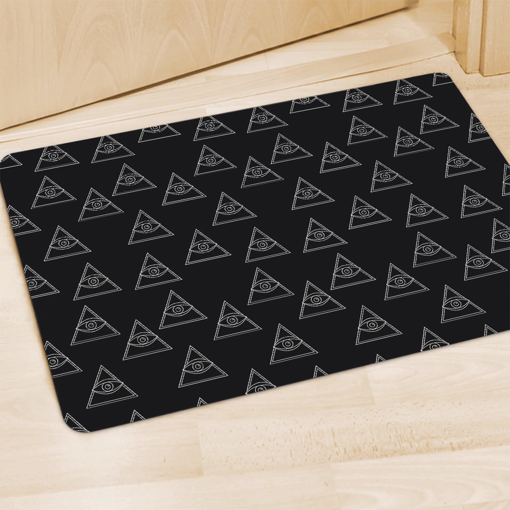 Masonic Eye Pattern Print Polyester Doormat