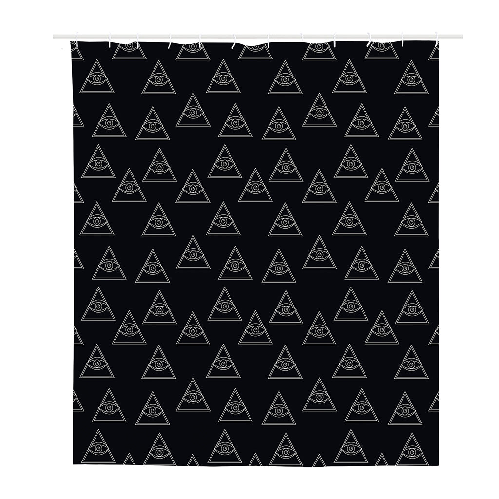 Masonic Eye Pattern Print Polyester Shower Curtain