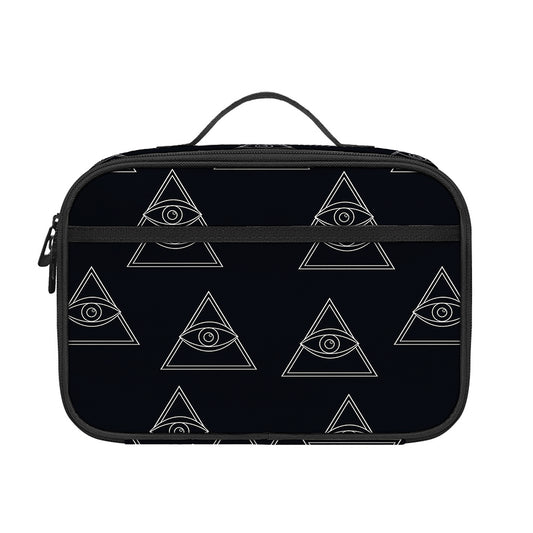 Masonic Eye Pattern Print Portable Lunch Bag