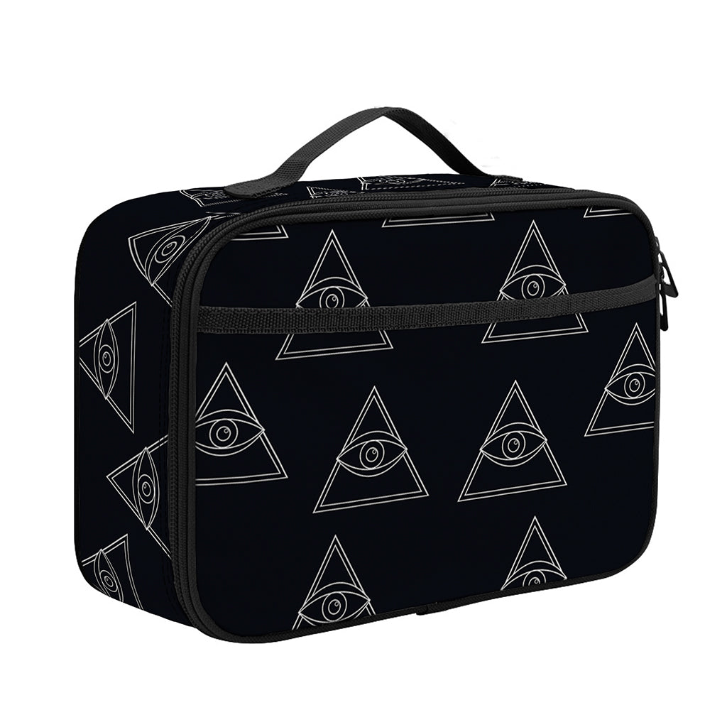 Masonic Eye Pattern Print Portable Lunch Bag