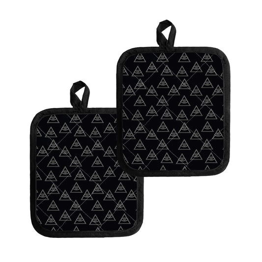 Masonic Eye Pattern Print Pot Holders