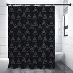 Masonic Eye Pattern Print Premium Shower Curtain