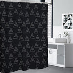 Masonic Eye Pattern Print Premium Shower Curtain