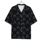Masonic Eye Pattern Print Rayon Hawaiian Shirt