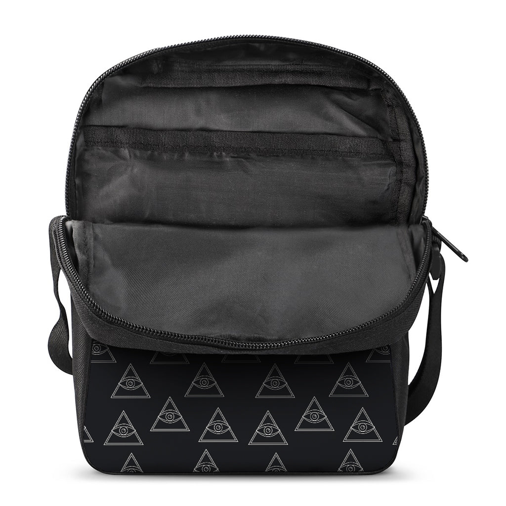 Masonic Eye Pattern Print Rectangular Crossbody Bag