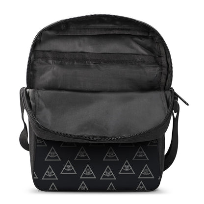 Masonic Eye Pattern Print Rectangular Crossbody Bag