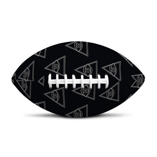 Masonic Eye Pattern Print Rugby Ball