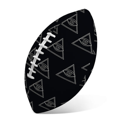 Masonic Eye Pattern Print Rugby Ball