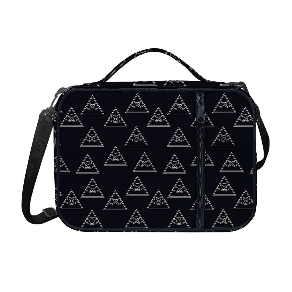 Masonic Eye Pattern Print Shoulder Strap Bible Bag