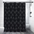 Masonic Eye Pattern Print Shower Curtain