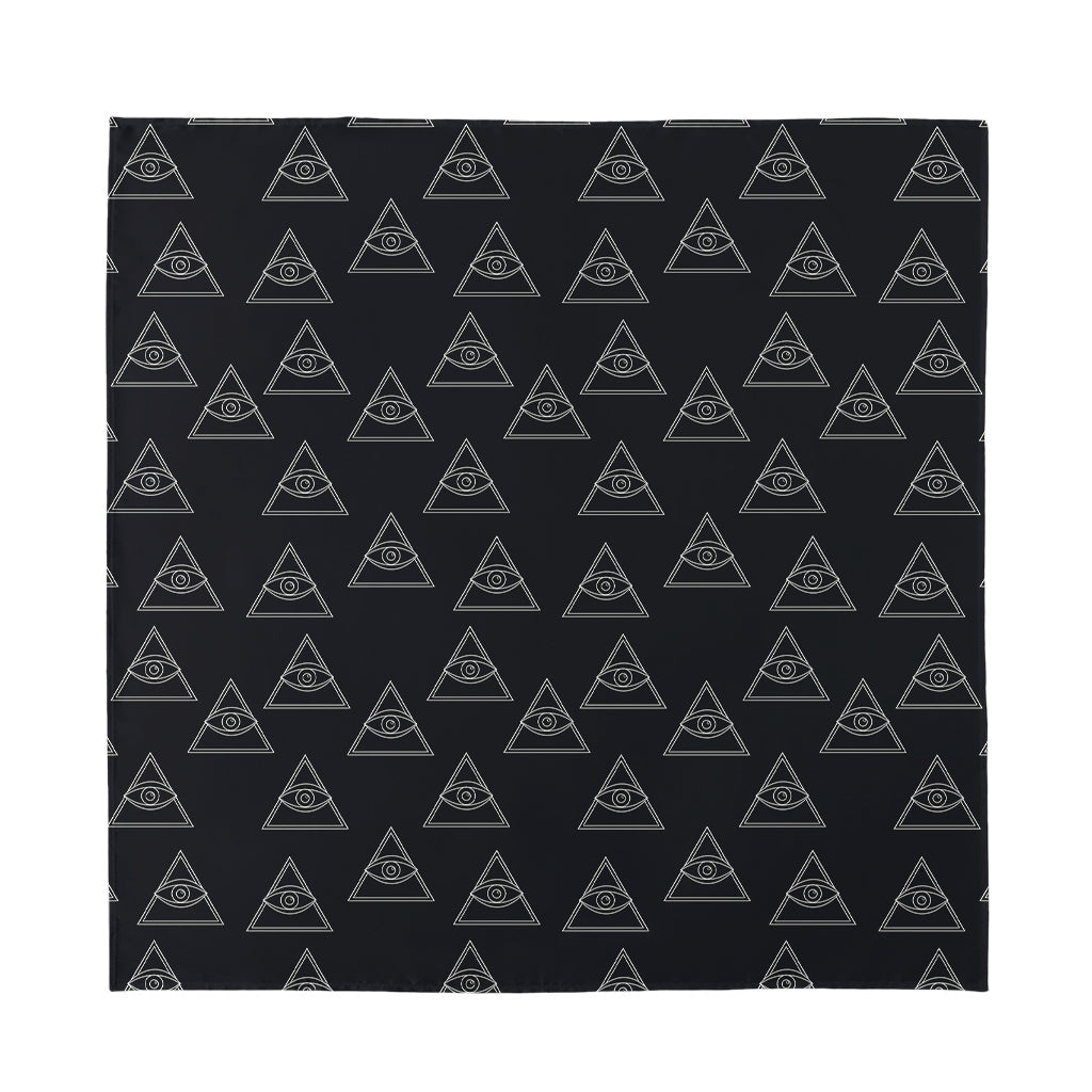 Masonic Eye Pattern Print Silk Bandana