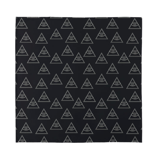 Masonic Eye Pattern Print Silk Bandana