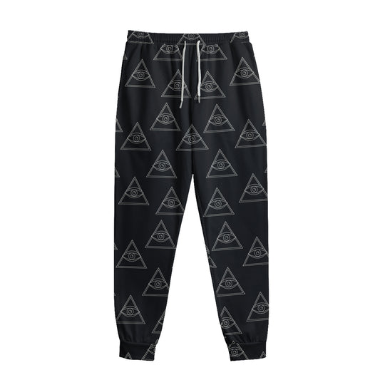 Masonic Eye Pattern Print Sweatpants