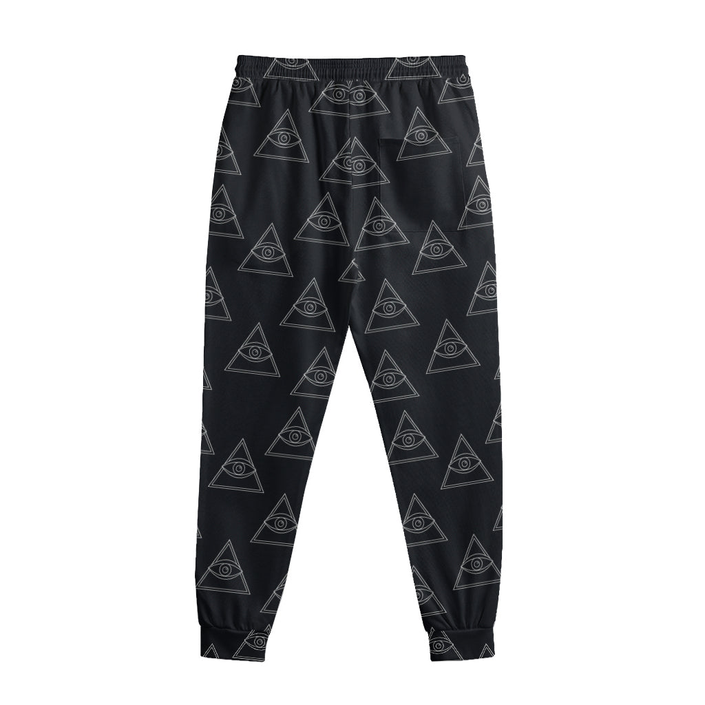Masonic Eye Pattern Print Sweatpants