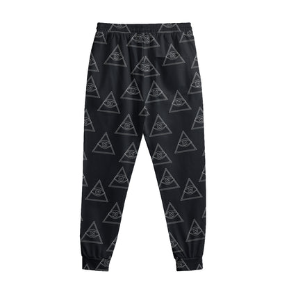 Masonic Eye Pattern Print Sweatpants