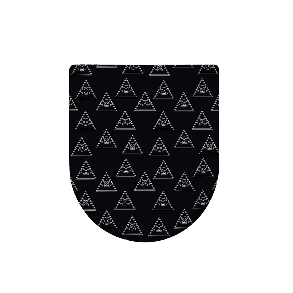 Masonic Eye Pattern Print Toilet Lid Cover