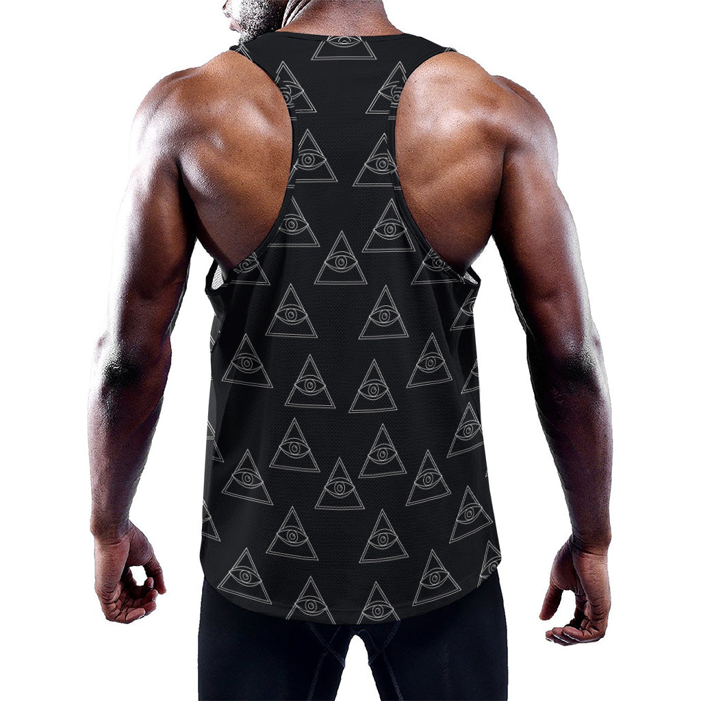 Masonic Eye Pattern Print Training Tank Top