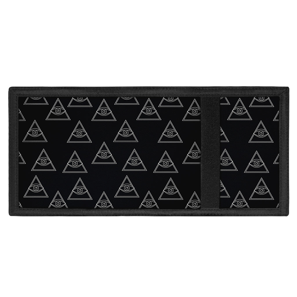 Masonic Eye Pattern Print Trifold Wallet