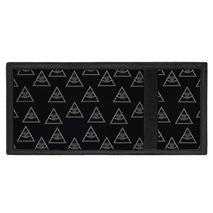 Masonic Eye Pattern Print Trifold Wallet