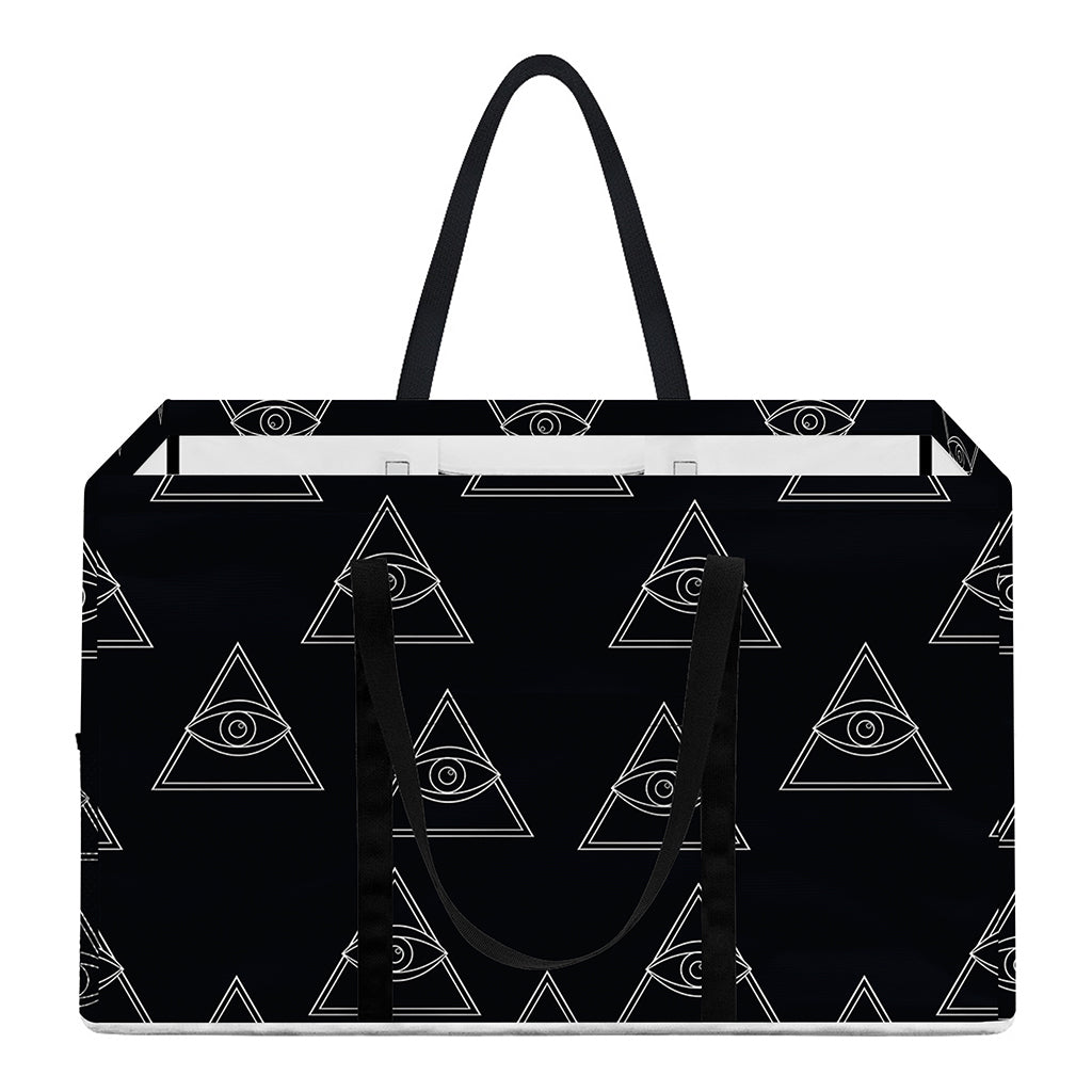 Masonic Eye Pattern Print Utility Tote Bag