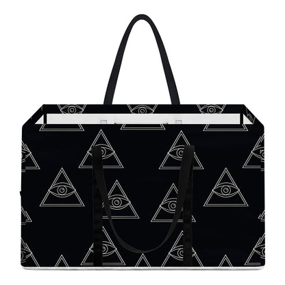 Masonic Eye Pattern Print Utility Tote Bag