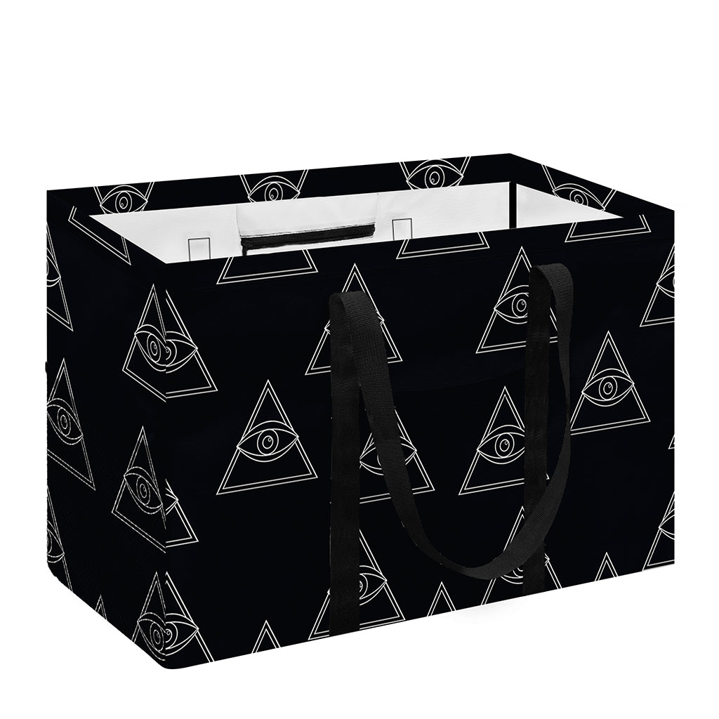 Masonic Eye Pattern Print Utility Tote Bag