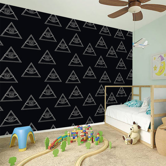 Masonic Eye Pattern Print Wall Sticker