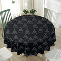 Masonic Eye Pattern Print Waterproof Round Tablecloth