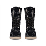 Masonic Eye Pattern Print Winter Boots