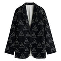 Masonic Eye Pattern Print Women's Cotton Blazer