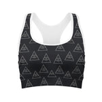 Masonic Eye Pattern Print Women's Sports Bra