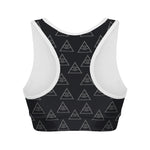 Masonic Eye Pattern Print Women's Sports Bra
