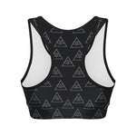 Masonic Eye Pattern Print Women's Sports Bra