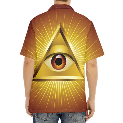 Masonic Eye Sight Print Aloha Shirt