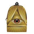 Masonic Eye Sight Print School Backpack