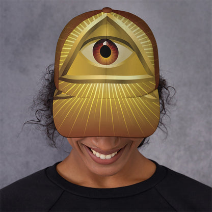Masonic Eye Sight Print Baseball Cap