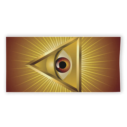 Masonic Eye Sight Print Beach Towel