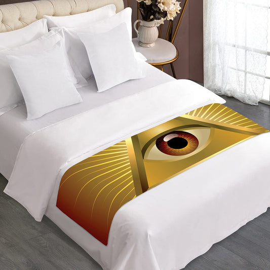 Masonic Eye Sight Print Bed Runner