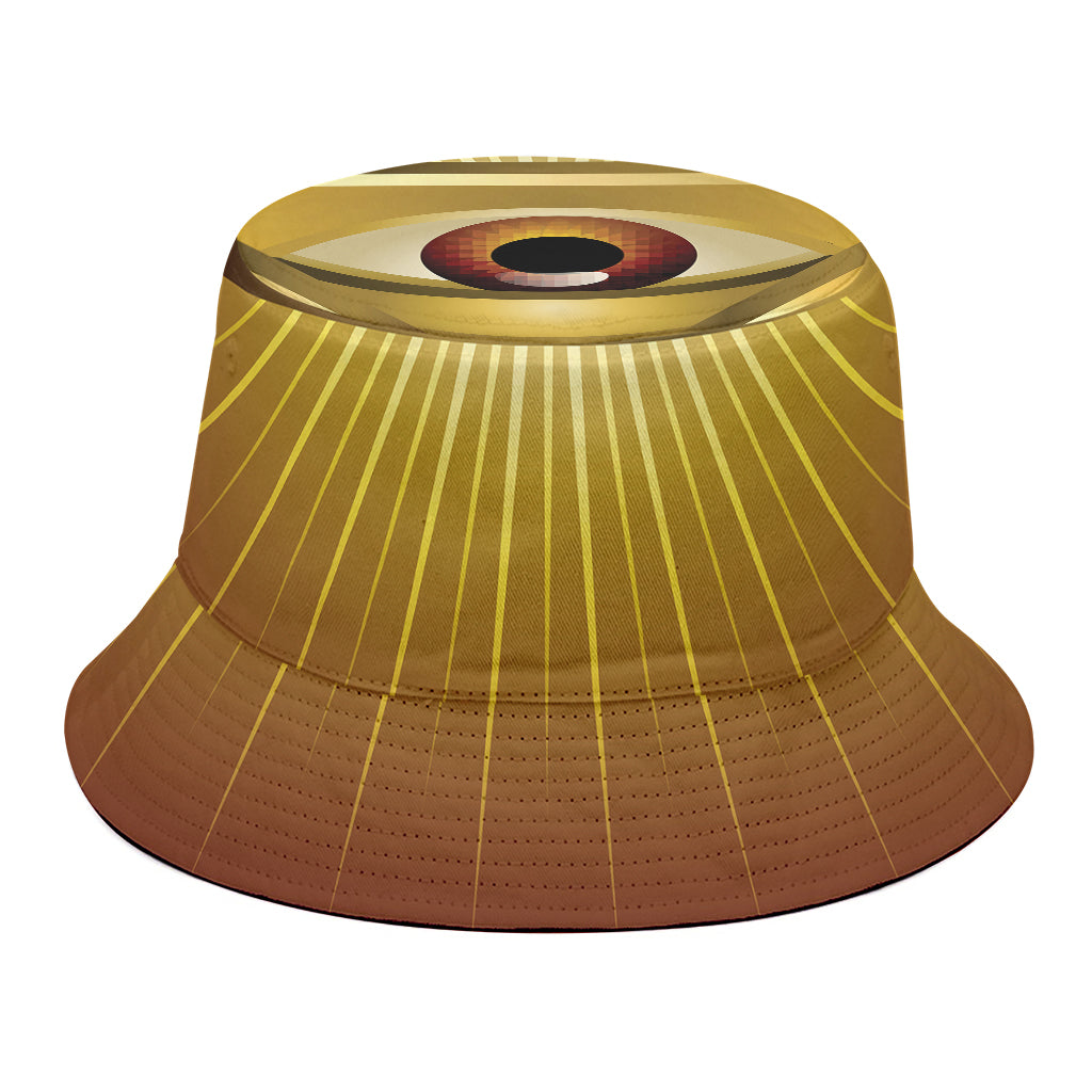 Masonic Eye Sight Print Bucket Hat