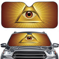 Masonic Eye Sight Print Car Windshield Sun Shade