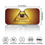 Masonic Eye Sight Print Car Windshield Sun Shade