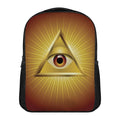 Masonic Eye Sight Print Casual Backpack