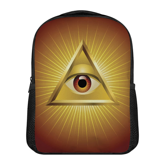 Masonic Eye Sight Print Casual Backpack