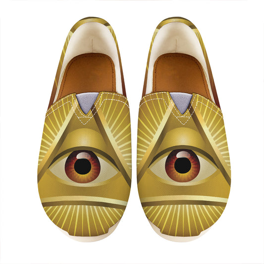 Masonic Eye Sight Print Casual Shoes